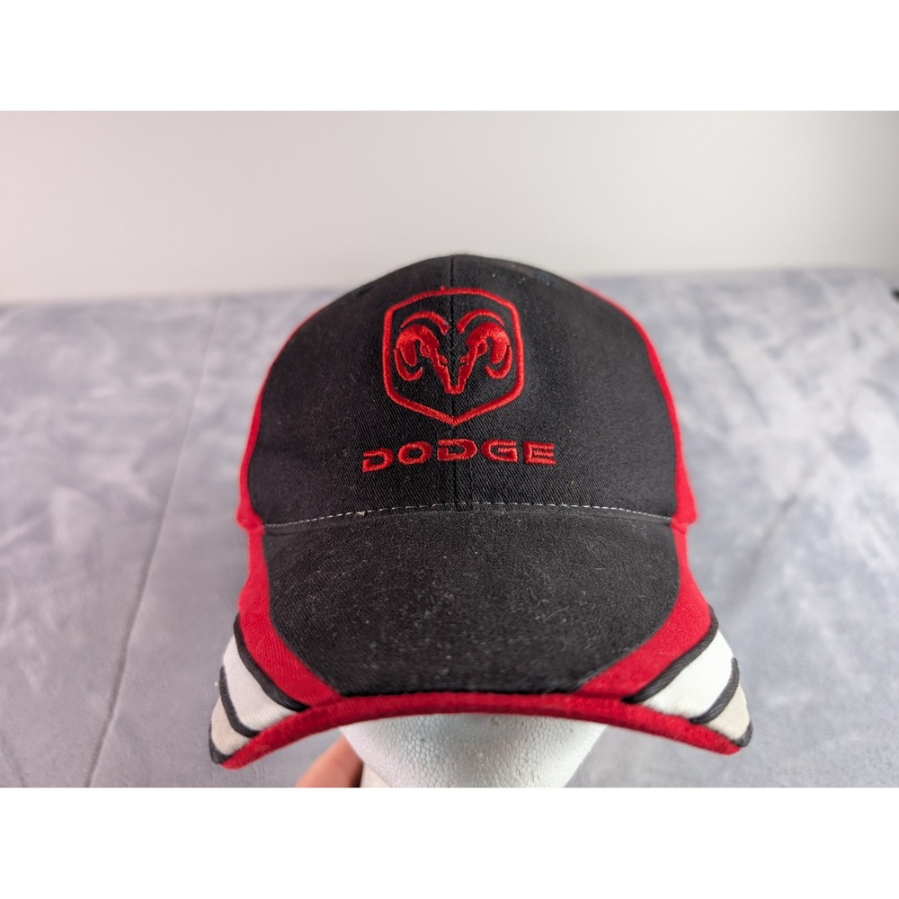 Dodge Ram Logo Baseball Cap Red Black Checkered Flag Sports Hat Adjustable